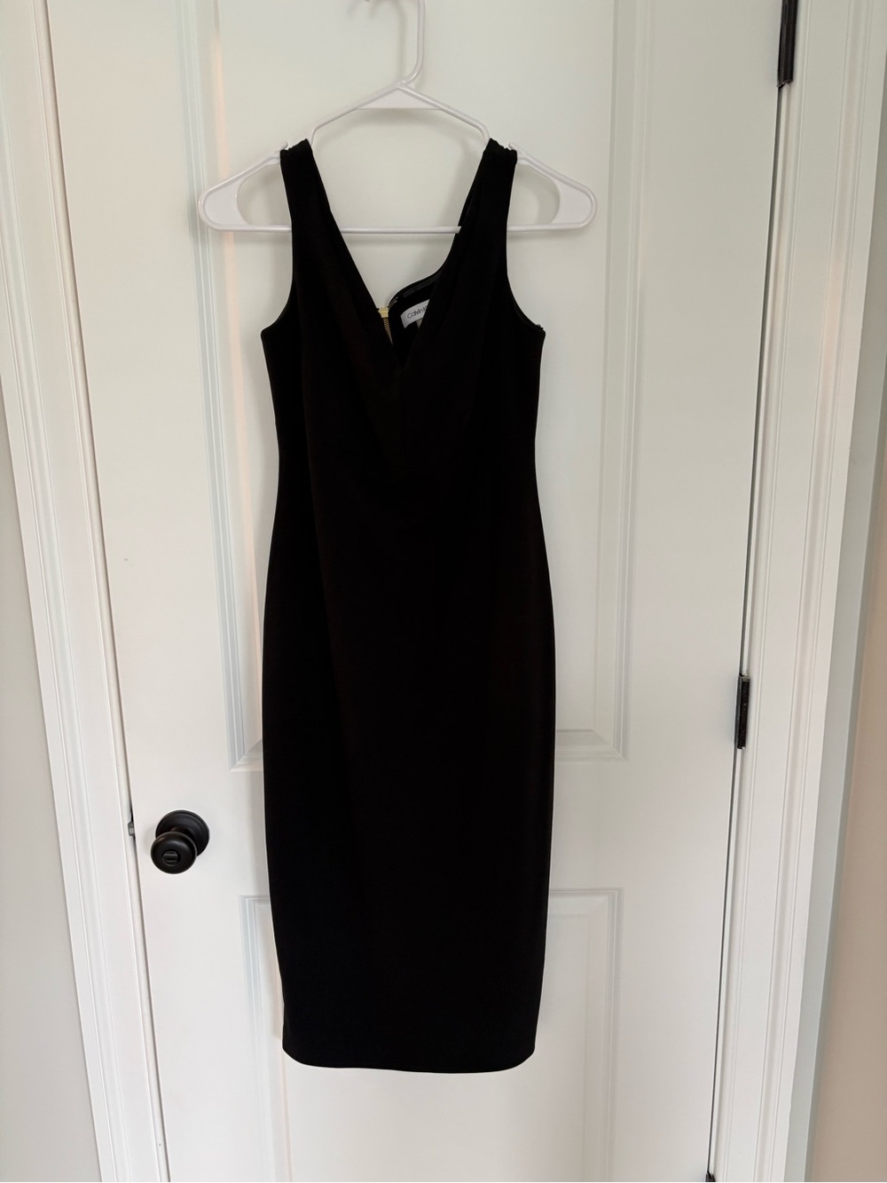 Calvin Klein Black Midi Sheath Dress